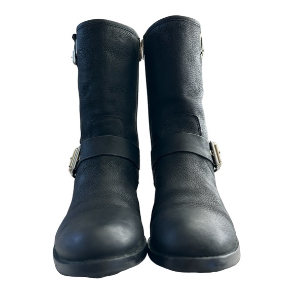 Vince Camuto Women's Windy Motorcycle Leather Boots Size 7M Black - Picture 4 of 10
